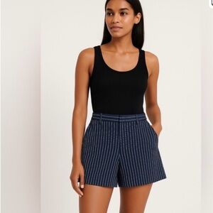 shorts… Abercrombie & Fitch Women's Striped Navy shorts